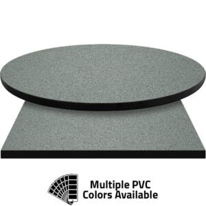PVC Edge Manufactured Table Tops – 1.25″ thickness – Pinnacle Gray Galaxy Laminate