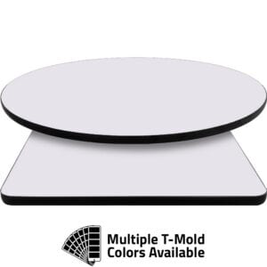 T-Mold Manufactured Table Tops – Pinnacle Frost Pearl Laminate