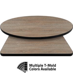 T-Mold Manufactured Table Tops – Pinnacle Somber Oak Laminate