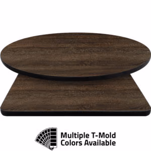 T-Mold Manufactured Table Tops – Pinnacle Rustic Oak Laminate