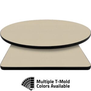 T-Mold Manufactured Table Tops – Pinnacle Beige Laminate