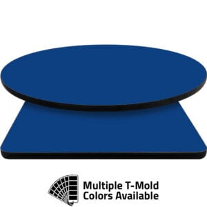 T-Mold Manufactured Table Tops – Pinnacle Cobalt Blue Laminate