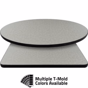 T-Mold Manufactured Table Tops – Pinnacle Ivory Boomerang Laminate