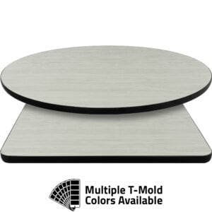 T-Mold Manufactured Table Tops – Pinnacle Glassy Alderwood Laminate