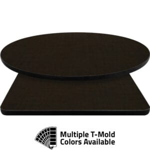 T-Mold Manufactured Table Tops – Pinnacle Espresso Twist Laminate