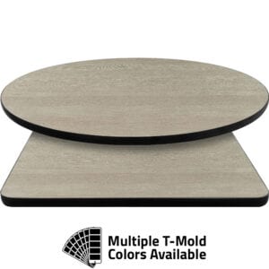 T-Mold Manufactured Table Tops – Pinnacle Brawny Pearwood Laminate