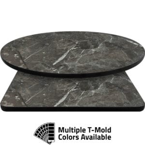 T-Mold Manufactured Table Tops – Pinnacle Ashen Marble Laminate