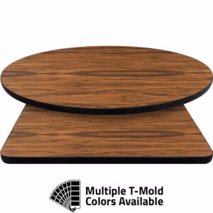 T-Mold Manufactured Table Tops – Pinnacle Rio Rose Laminate