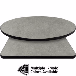 T-Mold Manufactured Table Tops – Pinnacle Light Crystal Concrete Laminate