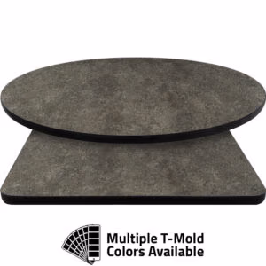 T-Mold Manufactured Table Tops – Pinnacle Dark Crystal Concrete Laminate
