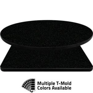 T-Mold Manufactured Table Tops – Pinnacle Black Pearl Laminate