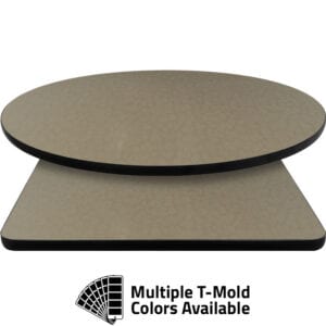 T-Mold Manufactured Table Tops – Pinnacle Biscotti Flora Laminate