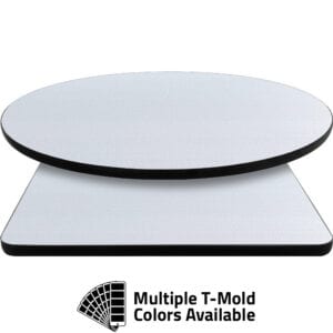 T-Mold Manufactured Table Tops – Pinnacle Light Gray Laminate