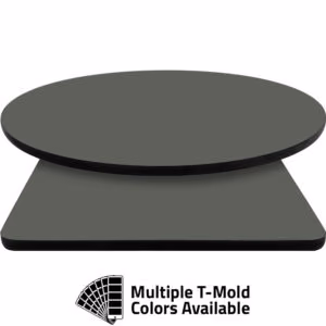 T-Mold Manufactured Table Tops – Pinnacle Seal Gray Laminate