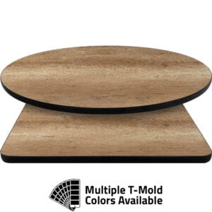 T-Mold Manufactured Table Tops – Pinnacle Vintage Oak Laminate