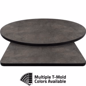 T-Mold Manufactured Table Tops – Pinnacle Gray Slate Laminate