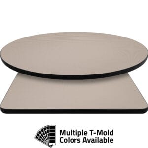 T-Mold Manufactured Table Tops – Pinnacle Beige Diamond Laminate