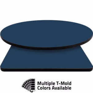 T-Mold Manufactured Table Tops – Pinnacle Lapis Blue Laminate