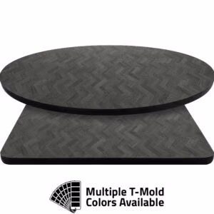 T-Mold Manufactured Table Tops – Pinnacle Oconee Hickory Laminate