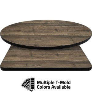 T-Mold Manufactured Table Tops – Pinnacle De Soto Sweetgum Laminate