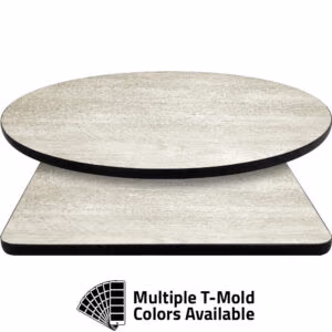 T-Mold Manufactured Table Tops – Pinnacle Olympic Hemlock Laminate