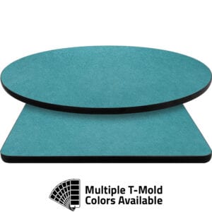 T-Mold Manufactured Table Tops – Pinnacle Turquois Fiber Laminate