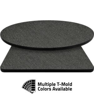 T-Mold Manufactured Table Tops – Pinnacle Charcoal Fiber Laminate