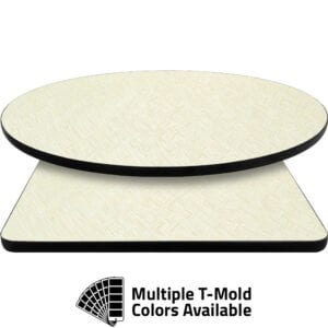 T-Mold Manufactured Table Tops – Pinnacle Arctic Herringbone Laminate