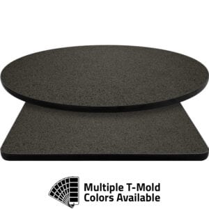 T-Mold Manufactured Table Tops – Pinnacle Black Galaxy Laminate