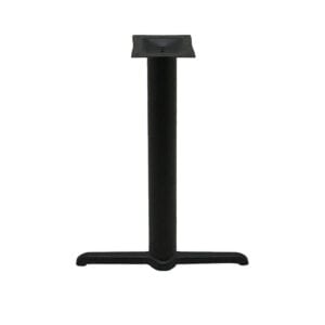 Table Base - 30" 'T'/End - Black Stamped Steel - Counter Height - 4" Column