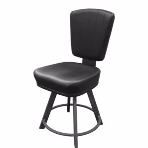 CS-10660 Spartan Casino Stool with XL Iron Gray Counter Height Swivel Frame