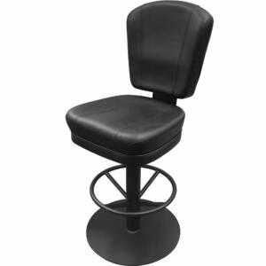 BM-10671 Centurion Casino Stool with Bar Height Pedestal Disc Swivel Base