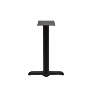 Table Base - 22" 'T'/End - Black Stamped Steel - Standard Height - 3" ADA Column