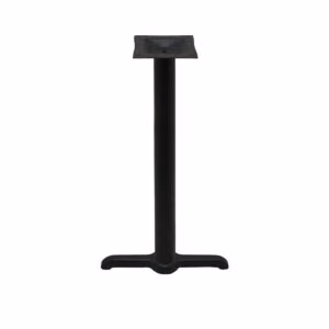 Table Base - 22" 'T'/End - Black Stamped Steel - Counter Height - 3" Column