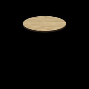 Two-Sided Quick Ship Table Tops - Oak/Walnut Laminate - Brown T-Mold - 36" Round