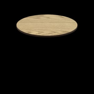 Two-Sided Quick Ship Table Tops - Oak/Walnut Laminate - Brown T-Mold - 48" Round