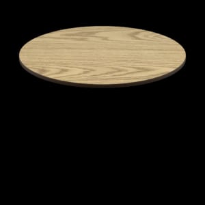 Two-Sided Quick Ship Table Tops - Oak/Walnut Laminate - Brown T-Mold - 60" Round