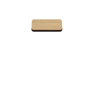 Two-Sided Quick Ship Table Tops - Oak/Walnut Laminate - Brown T-Mold - 24" x 24"