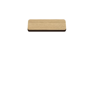 Two-Sided Quick Ship Table Tops - Oak/Walnut Laminate - Brown T-Mold - 24" x 30"