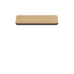 Two-Sided Quick Ship Table Tops - Oak/Walnut Laminate - Brown T-Mold - 24" x 42"