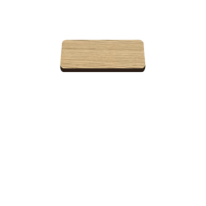 Two-Sided Quick Ship Table Tops - Oak/Walnut Laminate - Brown T-Mold - 30" x 30"