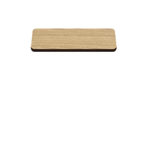 Two-Sided Quick Ship Table Tops - Oak/Walnut Laminate - Brown T-Mold - 30" x 42"