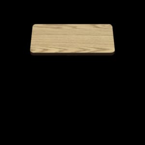 Two-Sided Quick Ship Table Tops - Oak/Walnut Laminate - Brown T-Mold - 42" x 42"