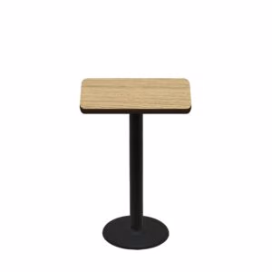 24" x 30" Two-Sided Oak/Walnut Quick Ship Table - Oak Up + Black Counter Height 18" Disc Base