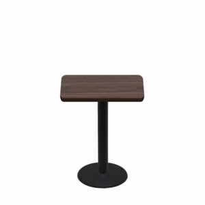 24" x 30" Two-Sided Oak/Walnut Quick Ship Table - Walnut Up + Black Standard Height 18" Disc Base