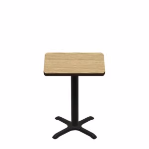 30" x 30" Two-Sided Oak/Walnut Quick Ship Table - Oak Up + Black Standard Height 22" x 22" Cross Base