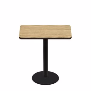 30" x 42" Two-Sided Oak/Walnut Quick Ship Table - Oak Up + Black Counter Height 22" Disc Base