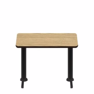 30" x 48" Two-Sided Oak/Walnut Quick Ship Table - Oak Up + (2) Black ADA 22" T Bases