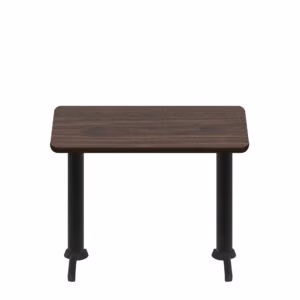 30" x 48" Two-Sided Oak/Walnut Quick Ship Table - Walnut Up + (2) Black ADA 22" T Bases