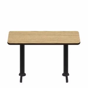 30" x 60" Two-Sided Oak/Walnut Quick Ship Table - Oak Up + (2) Black Standard Height 22" T Bases